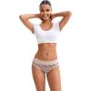 imageINNERSY Period Underwear for Women Cotton Lace Leakproof Menstrual Hipster Panties Bikini Briefs 3PackLeopard Coffee