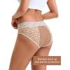 imageINNERSY Period Underwear for Women Cotton Lace Leakproof Menstrual Hipster Panties Bikini Briefs 3PackLeopard Coffee