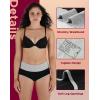 imageINNERSY Period Underwear for Women High Waisted LeakProof Postpartum Menstrual Panties 3PackBlack With Grey Hem