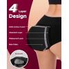 imageINNERSY Period Underwear for Women High Waisted LeakProof Postpartum Menstrual Panties 3PackClassic Black