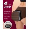imageINNERSY Period Underwear for Women High Waisted LeakProof Postpartum Menstrual Panties 3PackCoffee Gradient