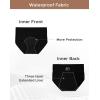 imageINNERSY Period Underwear for Women Leakproof High Waisted Menstrual Cotton Panties 3 PackBlack