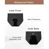 imageINNERSY Period Underwear for Women Leakproof High Waisted Menstrual Cotton Panties 3 PackBlackHeather GreyLight Grey