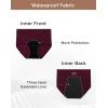imageINNERSY Period Underwear for Women Leakproof High Waisted Menstrual Cotton Panties 3 PackDark Rednavygray