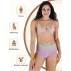 imageINNERSY Period Underwear for Women Leakproof High Waisted Menstrual Cotton Panties 3 PackOrangePurpleBlue