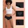 imageINNERSY Period Underwear for Women Teens LeakProof Menstrual Cotton Protective Hipster Panties 3PackHeavy Flow All Black