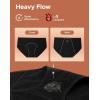 imageINNERSY Period Underwear for Women Teens LeakProof Menstrual Cotton Protective Hipster Panties 3PackHeavy Flow All Black