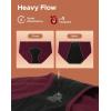 imageINNERSY Period Underwear for Women Teens LeakProof Menstrual Cotton Protective Hipster Panties 3PackHeavy Flow Maillard Color