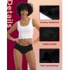 imageINNERSY Period Underwear for Women Teens LeakProof Menstrual Cotton Protective Hipster Panties 3PackLight Flow Classic Black