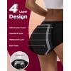 imageINNERSY Period Underwear for Women Teens LeakProof Menstrual Cotton Protective Hipster Panties 3PackLight Flow Classic Black