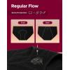 imageINNERSY Period Underwear for Women Teens LeakProof Menstrual Cotton Protective Hipster Panties 3PackLight Flow Classic Black