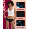 imageINNERSY Period Underwear for Women Teens LeakProof Menstrual Cotton Protective Hipster Panties 3PackLight Flow Contrasting Black
