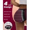 imageINNERSY Period Underwear for Women Teens LeakProof Menstrual Cotton Protective Hipster Panties 3PackLight Flow Dark Vintage
