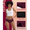 imageINNERSY Period Underwear for Women Teens LeakProof Menstrual Cotton Protective Hipster Panties 3PackLight Flow Dark Vintage