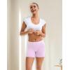 imageINNERSY Womens 4quot Inseam Boxers Briefs Cotton Boyshorts Underwear Ladies Panties 3PackMacaroon
