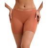 imageINNERSY Womens 4quot Inseam Boxers Briefs Cotton Boyshorts Underwear Ladies Panties 3PackMaple Brown