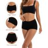 imageINNERSY Womens Cotton Boyshorts Underwear Soft Moisture Wicking Boxer Briefs 4PackBlack
