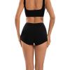 imageINNERSY Womens Cotton Boyshorts Underwear Soft Moisture Wicking Boxer Briefs 4PackBlack