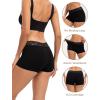 imageINNERSY Womens Lace Underwear Cotton Soft Boyshorts Panties Boxer Briefs 3PackSolid Black