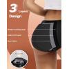 imageINNERSY Womens Period Underwear Hipster Postpartum Leakproof Protective Menstrual Panties MultipackBlack