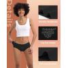imageINNERSY Womens Period Underwear Hipster Postpartum Leakproof Protective Menstrual Panties MultipackBlack
