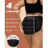 imageINNERSY Womens Plus Size Period Underwear Heavy Flow Cotton Leakproof Menstrual Panties 3PackClassic Black
