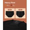 imageINNERSY Womens Plus Size Period Underwear Heavy Flow Cotton Leakproof Menstrual Panties 3PackClassic Black