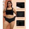 imageINNERSY Womens Plus Size Period Underwear Heavy Flow Cotton Leakproof Menstrual Panties 3PackClassic Black