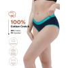 imageINNERSY Womens Underwear Cotton Hipster Panties Mid Rise Briefs Tagless Wide Waistband 6 PackClassic Contrast