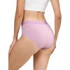 imageINNERSY Womens Underwear Cotton Hipster Panties Mid Rise Briefs Tagless Wide Waistband 6 PackDreamy Hues