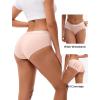 imageINNERSY Womens Underwear Cotton Hipster Panties Mid Rise Briefs Tagless Wide Waistband 6 PackEarthly Nudes