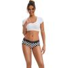 imageINNERSY Womens Underwear Cotton Hipster Panties Mid Rise Briefs Tagless Wide Waistband 6 PackFancy Checkers