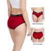 imageINNERSY Womens Underwear Cotton Hipster Panties Mid Rise Briefs Tagless Wide Waistband 6 PackFestive Cheer