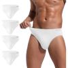 imageINNERSY Mens Underwear Briefs Bikini Cut Covered Waistband Underpants 4PackWhite