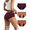 imageINNERSY Period Underwear for Women Teens LeakProof Menstrual Cotton Protective Hipster Panties 3PackHeavy Flow Maillard Color