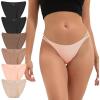 imageINNERSY String Bikini Panties for Women Sexy Silky Cheeky Underwear 6PackDune Rose