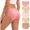 imageINNERSY Womens Seamless Underwear No Show Invisible Lightweight Hipster Panties 5PackPetal Blend