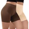 imageINNERSY Womens Slip Shorts for Under Dresses Anti Chafing Biker Shorts Boyshorts Underwear2packdark BrownNude