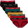 imageINNERSY Womens Underwear Cotton Hipster Panties Mid Rise Briefs Tagless Wide Waistband 6 PackFestive Cheer