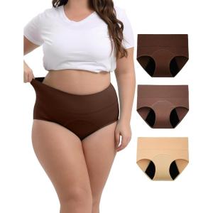 imageINNERSY Period Underwear for Women High Waisted LeakProof Postpartum Menstrual Panties 3PackCoffee Gradient