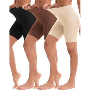 imageINNERSY Womens Slip Shorts for Under Dresses High Waisted ShortsBlackCafeLight Beige