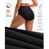 imageINNERSY Womens High Waisted Underwear Cotton Panties Regular ampamp Plus Size 5PackSolid Black