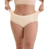 imageINNERSY Womens Plus Size Seamless Underwear High Waisted No Show Panties Invisible Briefs 3PackNude
