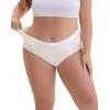 imageINNERSY Womens Plus Size Seamless Underwear High Waisted No Show Panties Invisible Briefs 3PackWhite