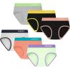 imageINNERSY Big Girls Underwear Size 816 Cotton Teen Panties No Wedgies Briefs 6PackColored Basics