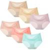 imageINNERSY Girls Underwear Seamless Breathable No Show Lightweight Panties 6PackSpun Sugar