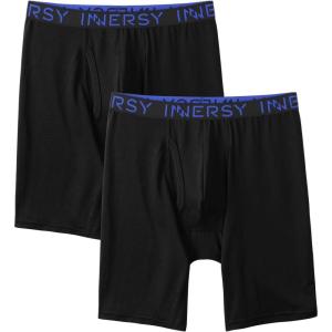 imageINNERSY Boys Underwear Breathable Boxer Briefs Lightweight Soft Quick Dry Shorts 2PackBlack