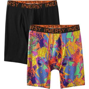 imageINNERSY Boys Underwear Breathable Boxer Briefs Lightweight Soft Quick Dry Shorts 2PackGraffiti Art