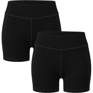 imageINNERSY Girls Athletic Biker Shorts Size 816 Years Gymnastics Volleyball Dance ShortsBlack 2pack