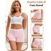 imageINNERSY Period Boxer for Women High Waisted Leak Proof Postpartm Menstrual Mesh BoyShorts Panties Underwear 3PackMacaron Colors